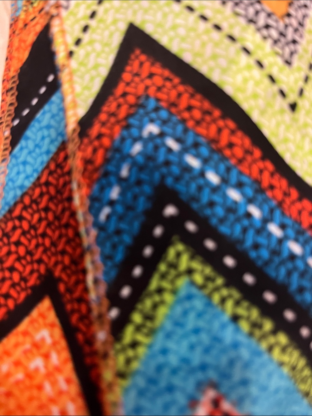 Multicolor Chevron Pattern Infinity Scarf - Picture 4 of 4